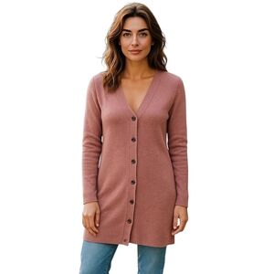 Ann Taylor Pink Blush Long V-Neck Button-Down Wool Blend Long Cardigan- Size XSP